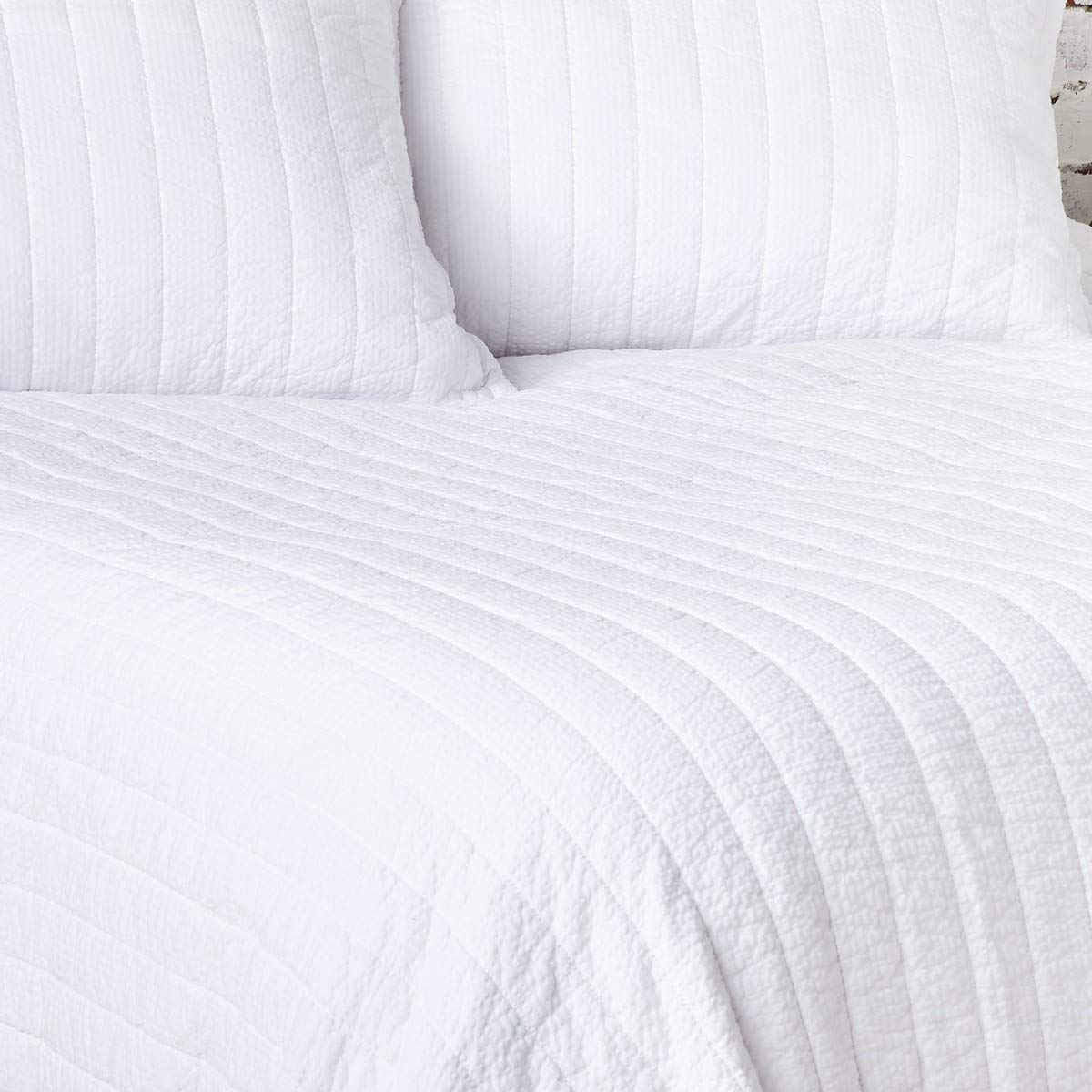 Carol & Frank Mallory Full/Queen Quilt Set - Soft & Breathable White Bedding for Comfortable Sleep - Perfect for Master Bedrooms, Guest Rooms & Cozy Home Decor