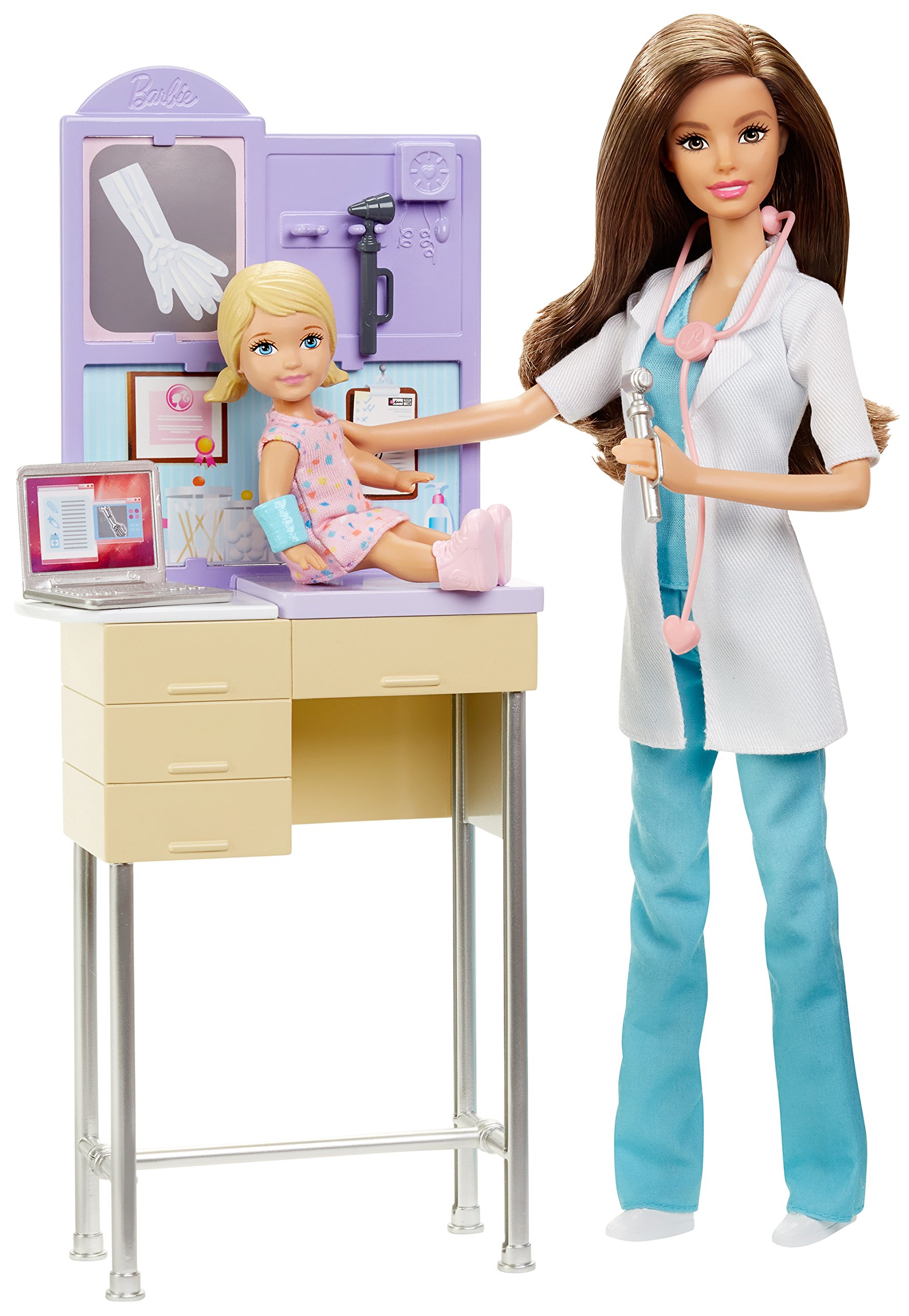 Barbie Pediatrician Doll & Playset - Interactive Doctor Toy for Kids, Educational Role Play Set for Children | Perfect for Pretend Play, Birthday Gifts & STEM Learning