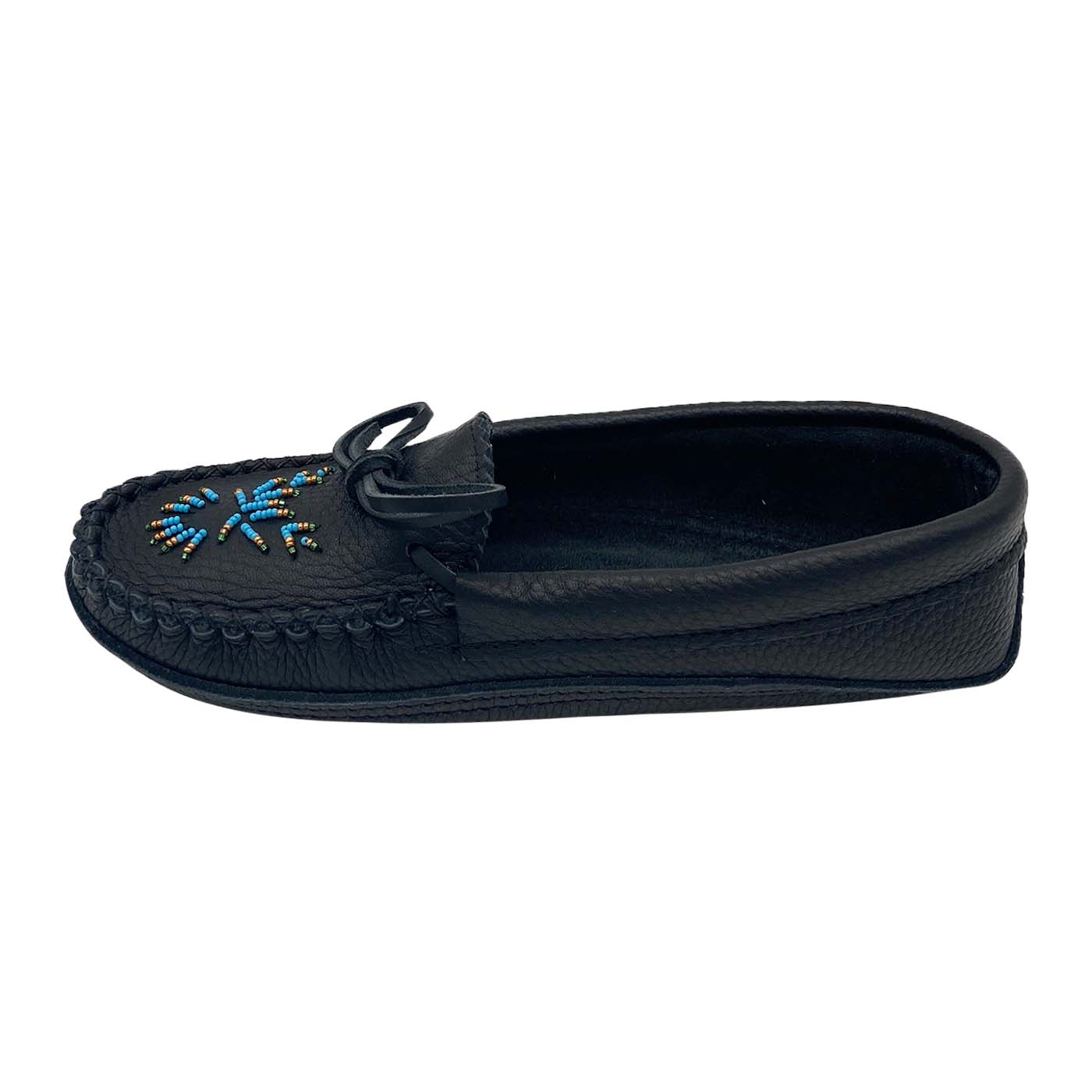 Women's Soft Sole Moose Hide Leather Moccasins - Comfortable Indoor/Outdoor Slippers for Home, Office & Travel