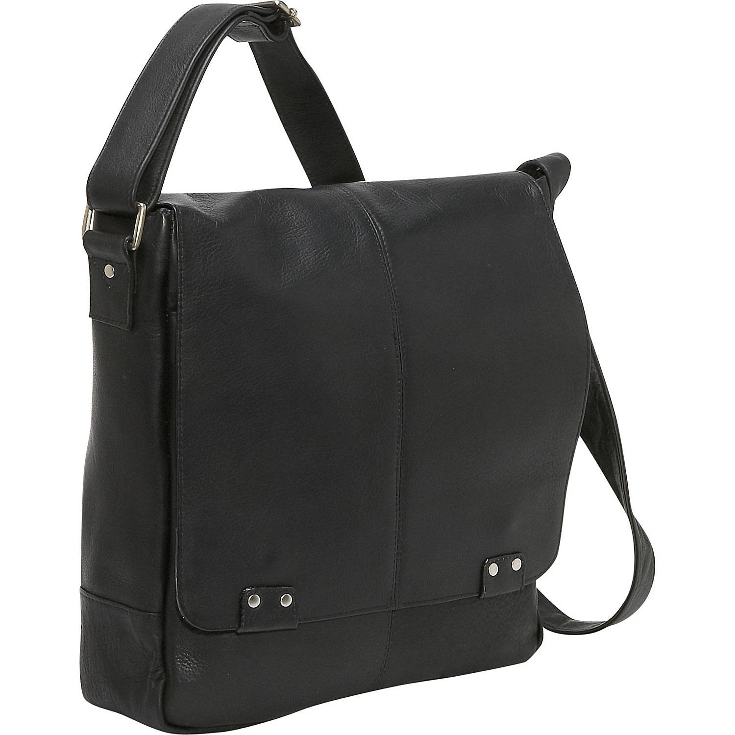 Premium Full-Grain Colombian Vaquetta Leather Laptop Messenger Bag for Women - 14