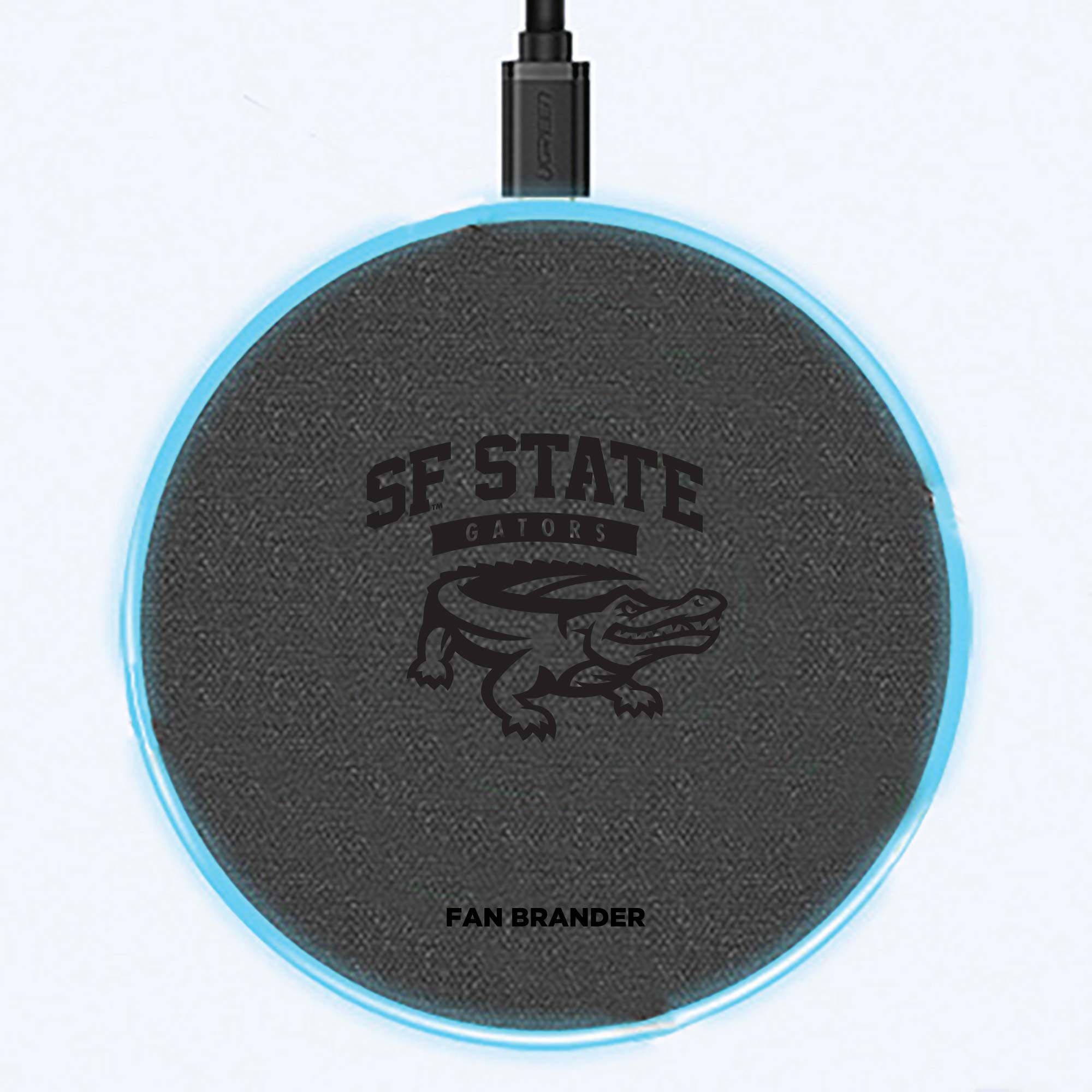 NCAA 15W Wireless Charger with Laser Logo - Fast Charging for Phones