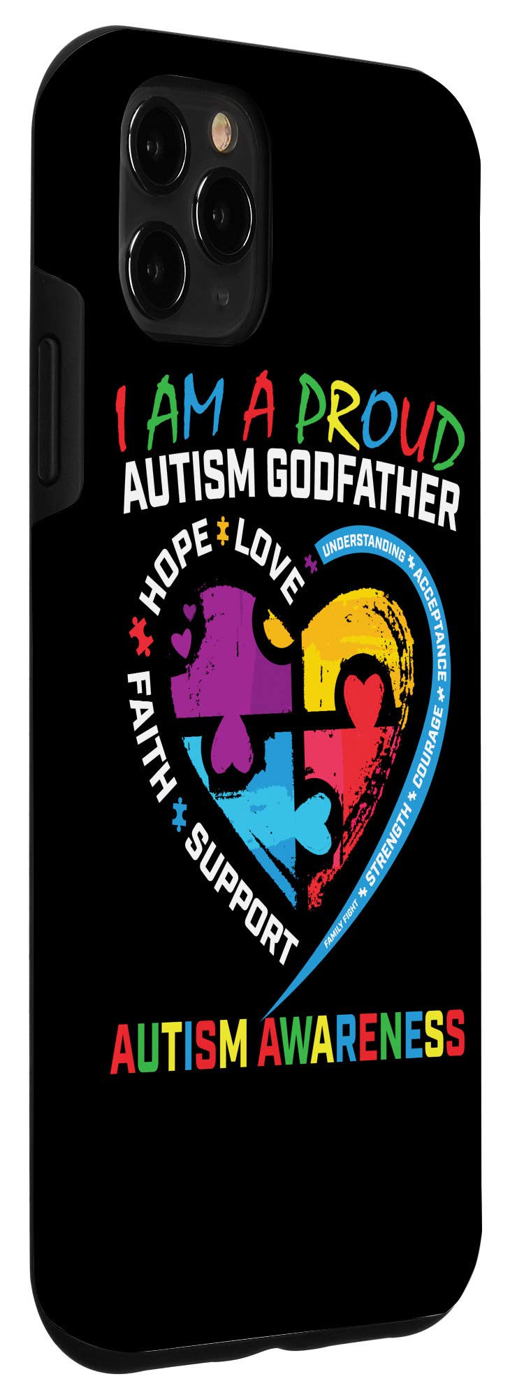iPhone 11 Pro Max Case - Autism Awareness Puzzle Heart Design - Premium Protective Cover for iPhone 11 Pro Max - Perfect for Autism Support, Daily Use & Special Occasions