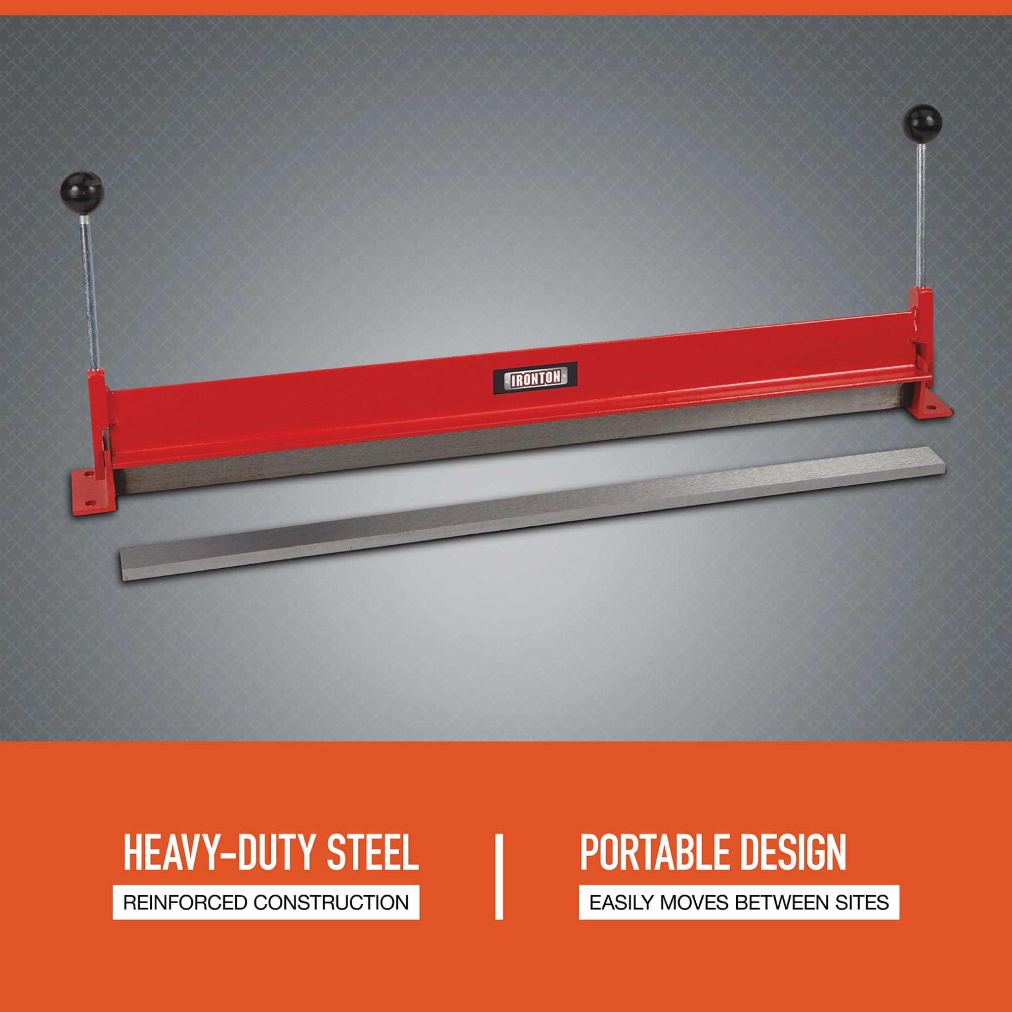 Ironton 30in Portable Sheet Metal Bending Brake - Heavy Duty Metal Bender for DIY Projects, HVAC, and Metal Fabrication