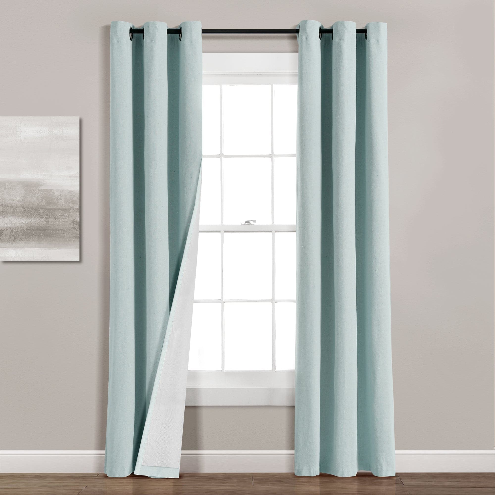 Blackout Curtains for Bedroom - Thermal Insulated Faux Linen Window Panels with Grommet Top for Noise Reduction & Light Blocking - Perfect for Home, Office, and Nursery