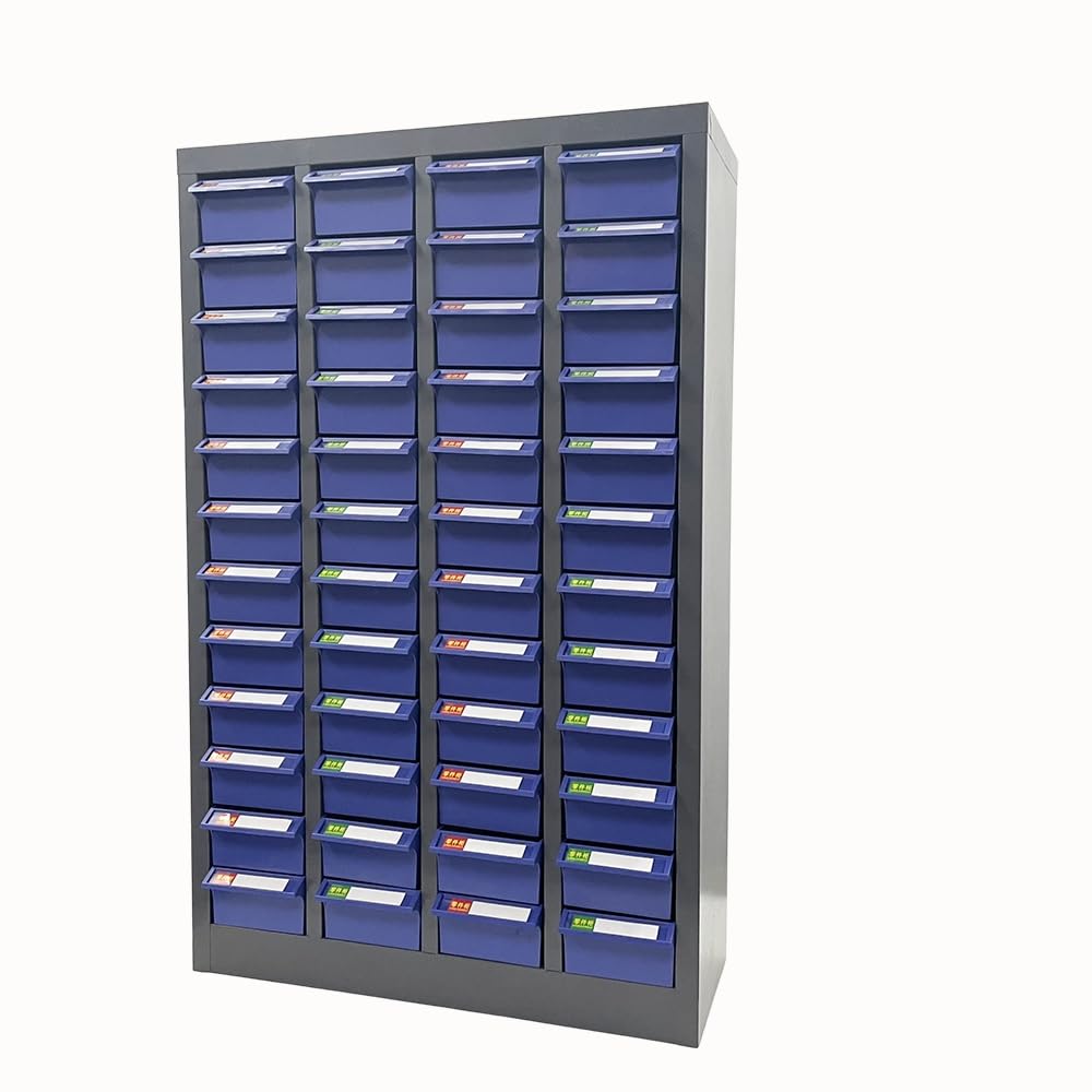 TECHTONGDA 48-Drawer Bolt and Nut Storage Cabinet with Assortment Kit - Heavy Duty Tool Organizer for Workshop, Garage & Industrial Parts Organization