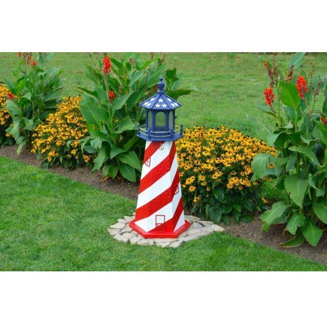 Authentic USA Replica Lighthouse - Vintage Coastal Decor for Home, Garden, or Beach House | Perfect Patriotic Gift & Nautical Theme Decoration