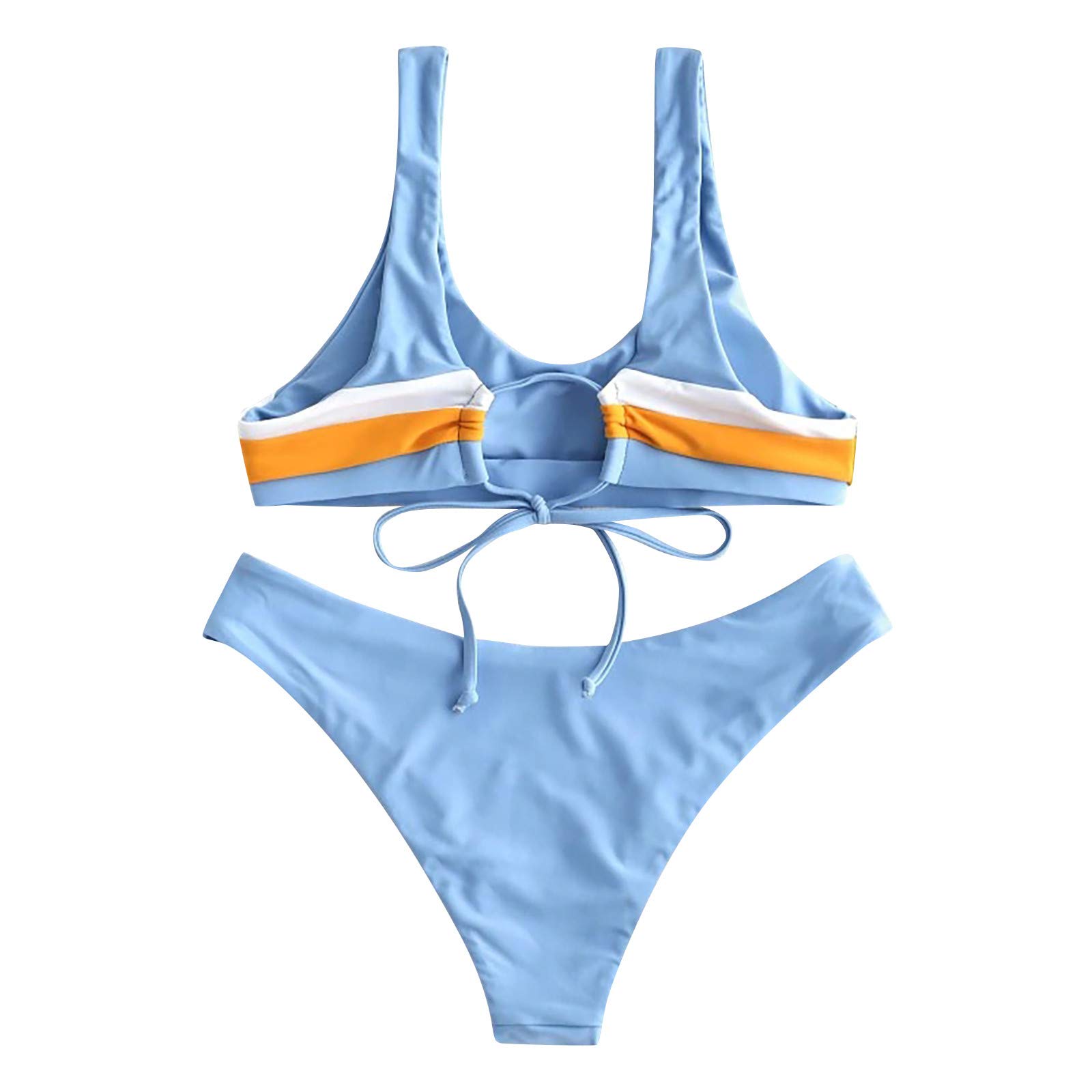 Sexy Green High-Waist Bikini Swimsuit for Women & Teens - Solid Color with High Split Design | Perfect for Beach, Pool, and Summer Vacations