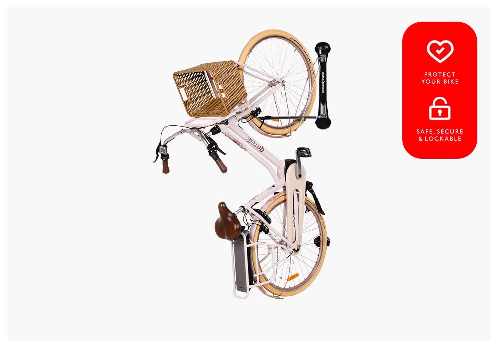 Steadyrack Bike Rack for eBikes - Heavy Duty Wall Mounted Bike Storage Solution for Home, Garage, or Bike Park - Space Saving Vertical Bike Holder for Indoor & Outdoor Use