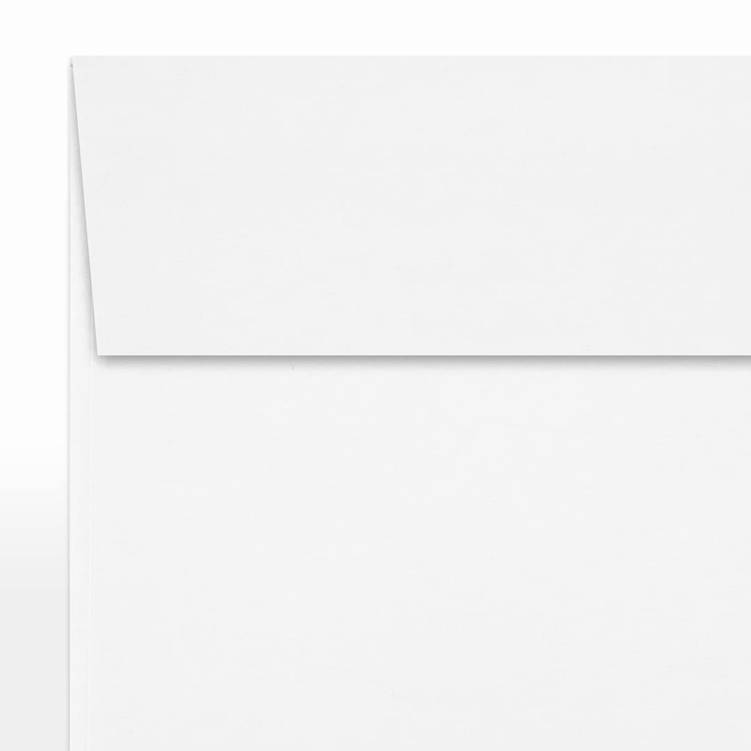 LUXPaper Square Invitation Envelopes 5x5 Inches - 80lb Premium Bright White Cardstock - Self Seal Peel & Press Design - 500 Pack for Wedding, Birthday & Party Invitations