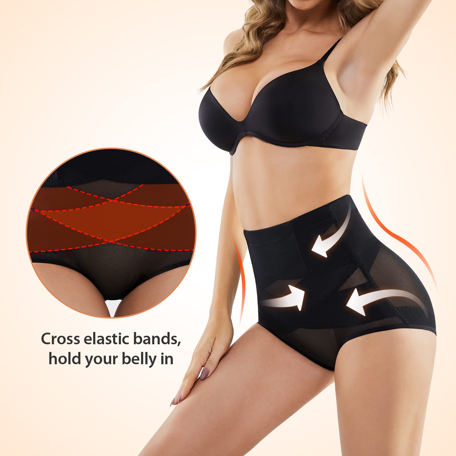 SIMIYA High Waisted Tummy Control Shapewear for Women - Firm Control, Soft & Comfortable Body Shaper Panty - Perfect for Everyday Wear, Workouts & Special Occasions