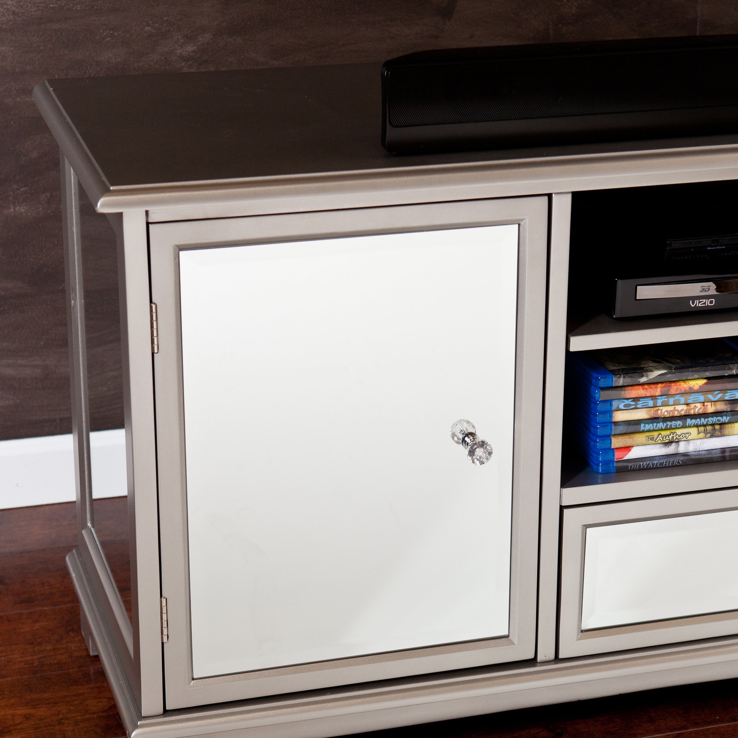 Mirage TV Stand with Storage - Modern Entertainment Center for Living Room, Bedroom - Holds TV, Media, Gaming Consoles & Accessories