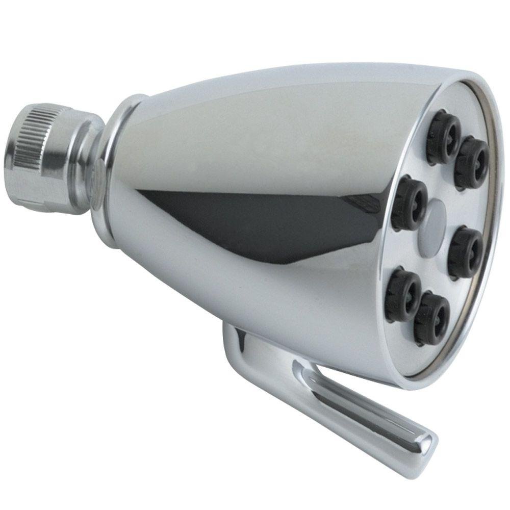 Chicago Faucets 600-CP Adjustable Spray Shower Head - Chrome Finish for Bathroom & Spa Experience | High Pressure Water Saving Showerhead with 6 Spray Modes