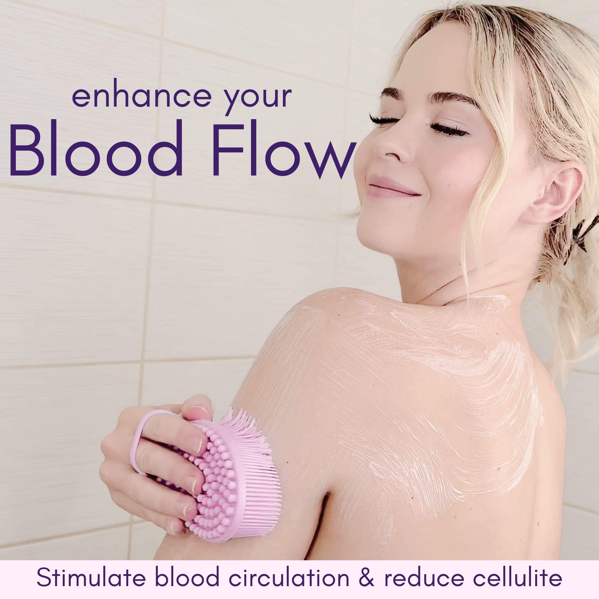 Avilana Silicone Body Scrubber – Dual-Sided Exfoliating Scrubber for Men & Women, Gentle Loofah Alternative, Easy-to-Clean Silicone Shower Scrubber for Smooth Skin – Perfect for Shower, Bath & Spa Days