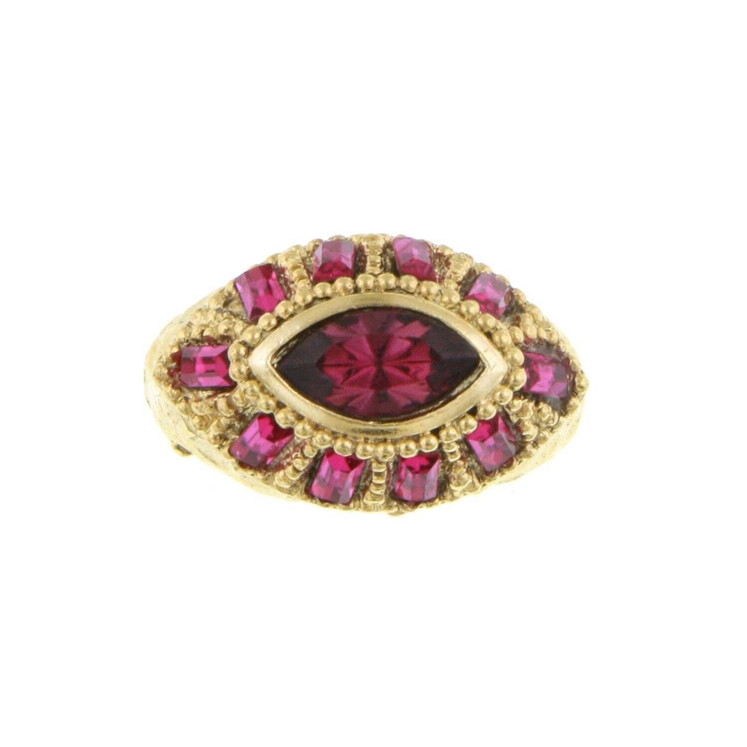 1928 Jewelry Amethyst & Fuchsia Austrian Crystal Ring - Elegant Vintage Style Statement Ring for Women, Perfect for Weddings, Parties and Special Occasions