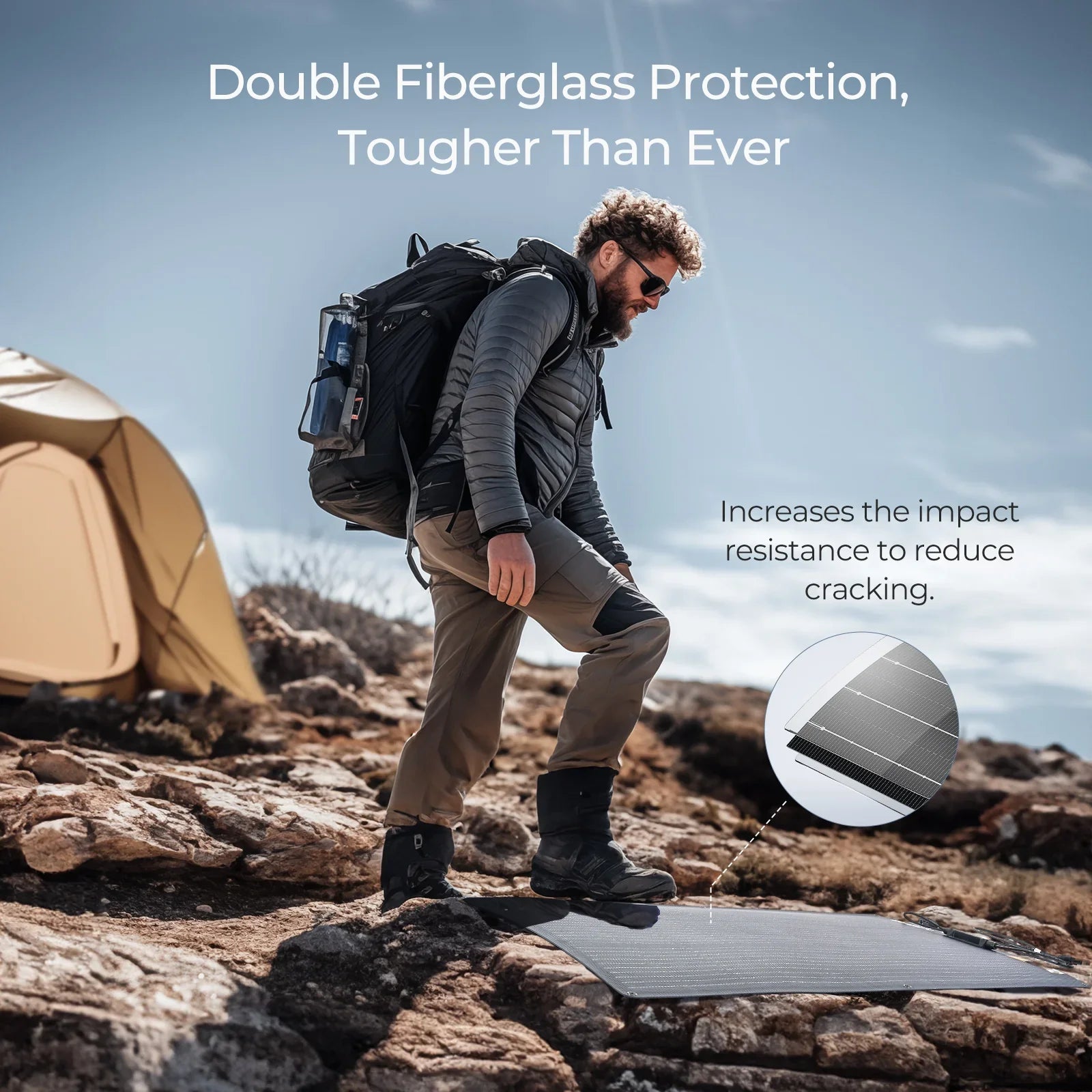 BougeRV Arch 100W/200W Flexible Fiberglass Solar Panel - Lightweight, Durable & Waterproof for RV, Boat, Marine, Off-Grid Power & Camping Use