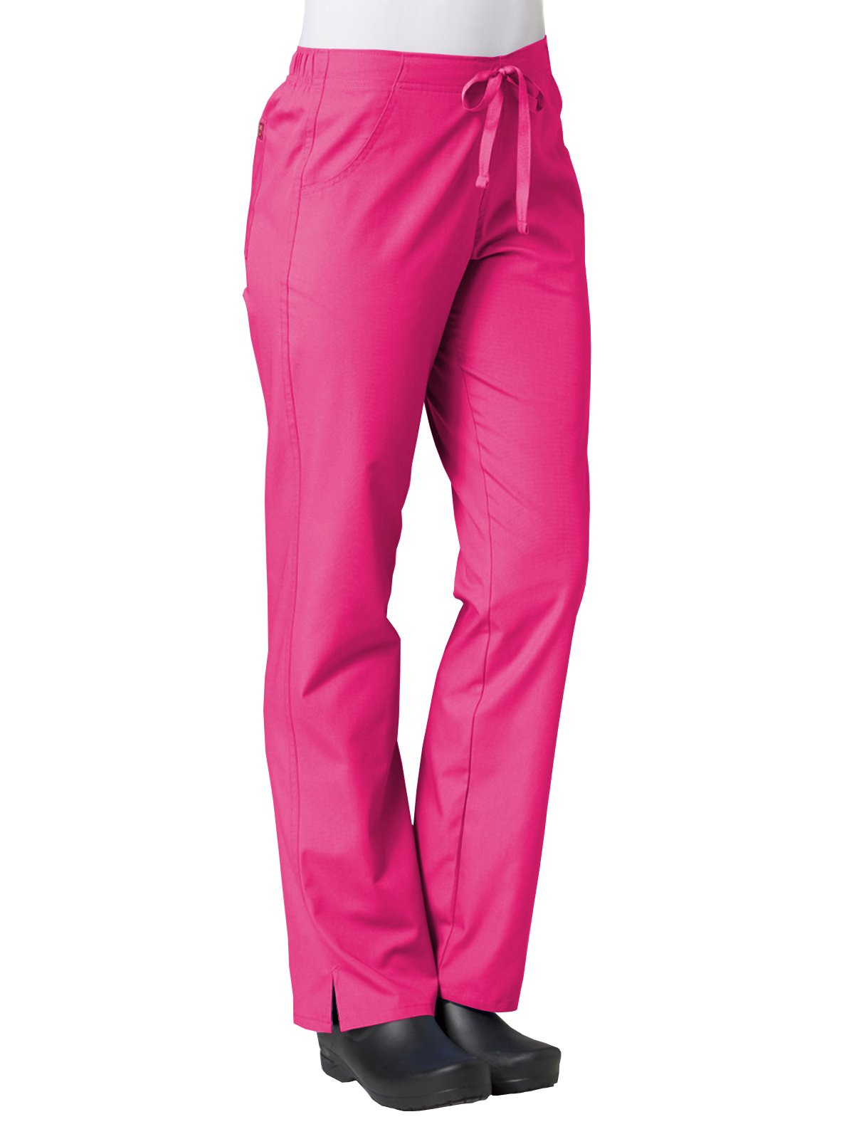 Maevn 9716 Women's Half Elastic Waist Scrub Pants - Candy Pink, Size Tall | Comfortable Medical Uniform for Nurses & Healthcare Professionals