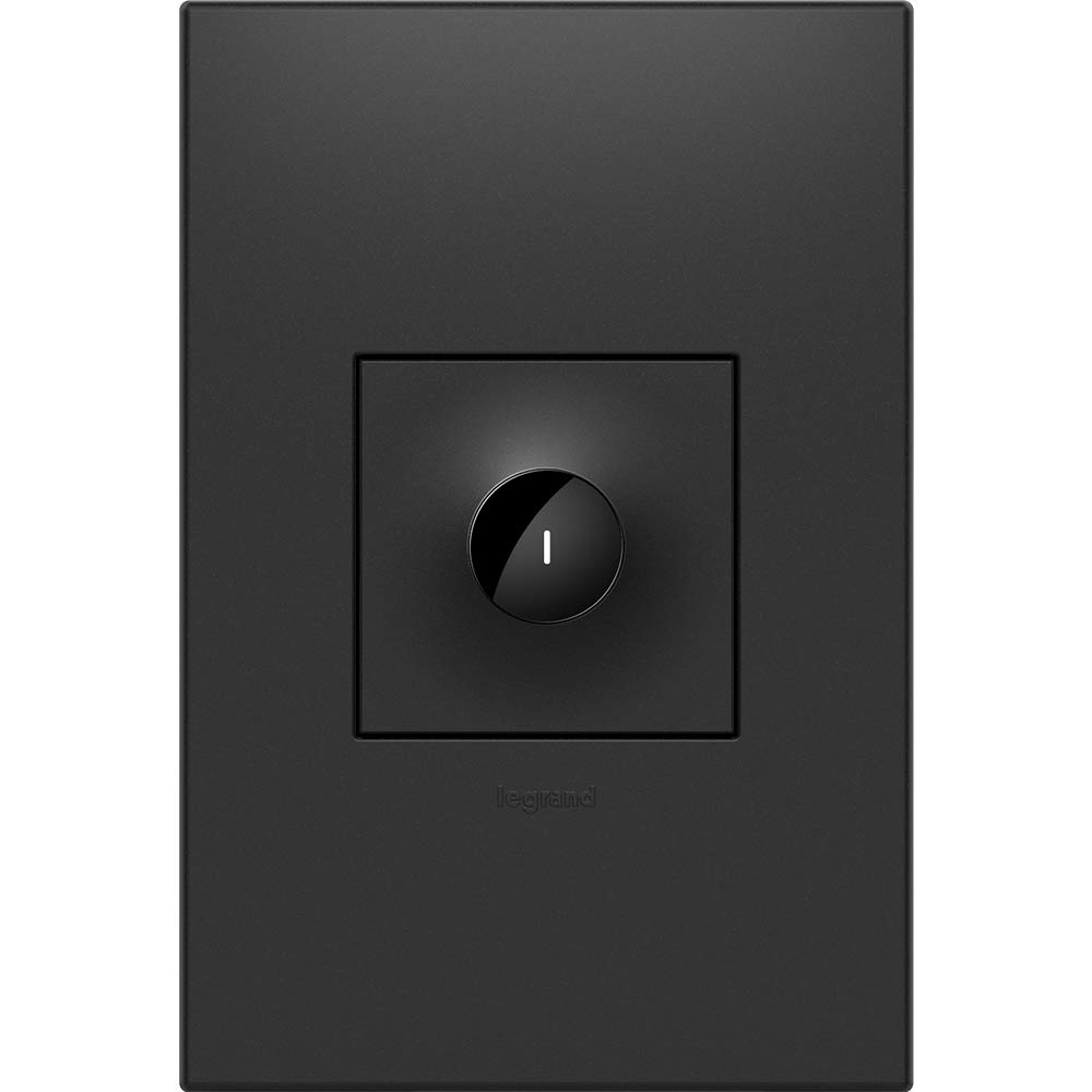 Legrand Adorne 15A Touchless Wave Light Switch with Matching Wall Plate (Graphite Finish) - ASWV1532G2 - Hands-Free Lighting Control for Bathroom, Kitchen & Smart Home Automation