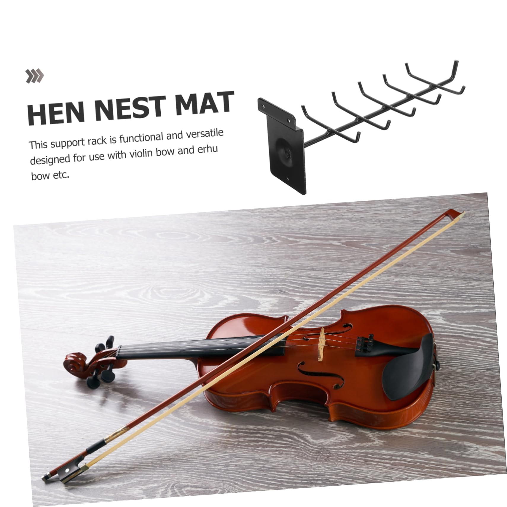 Premium Violin Bow Hanger & Erhu Bow Support Rack - Wall Mount Hook Organizer for Violin and Erhu Accessories - Durable Bow Holder for Music Studio, Home Practice Room & Orchestra Storage