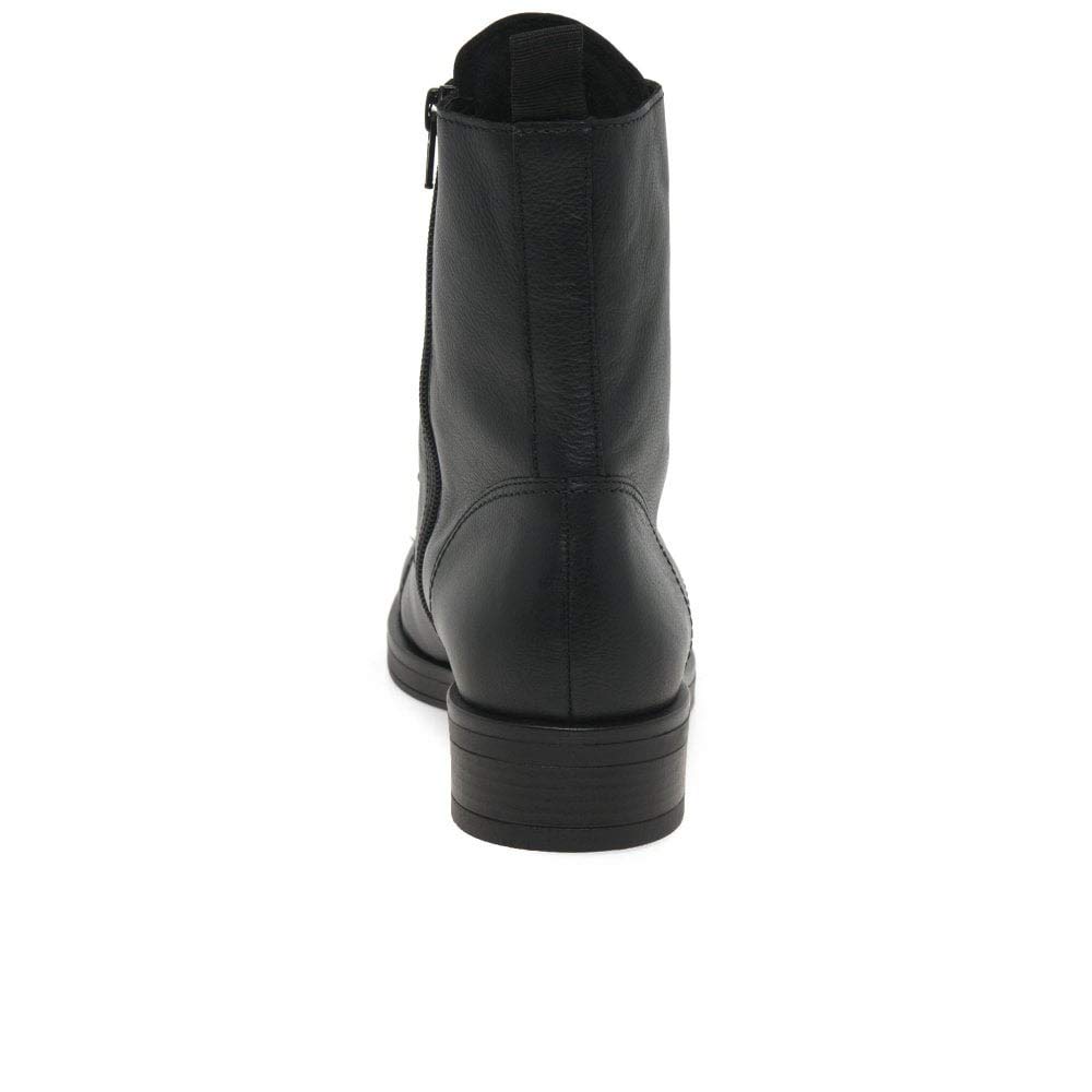 Gabor Women's Lady Biker Boots - Black Leather Motorcycle Boots Size 5 M | Stylish & Comfortable for Riding, Casual Wear & Night Out