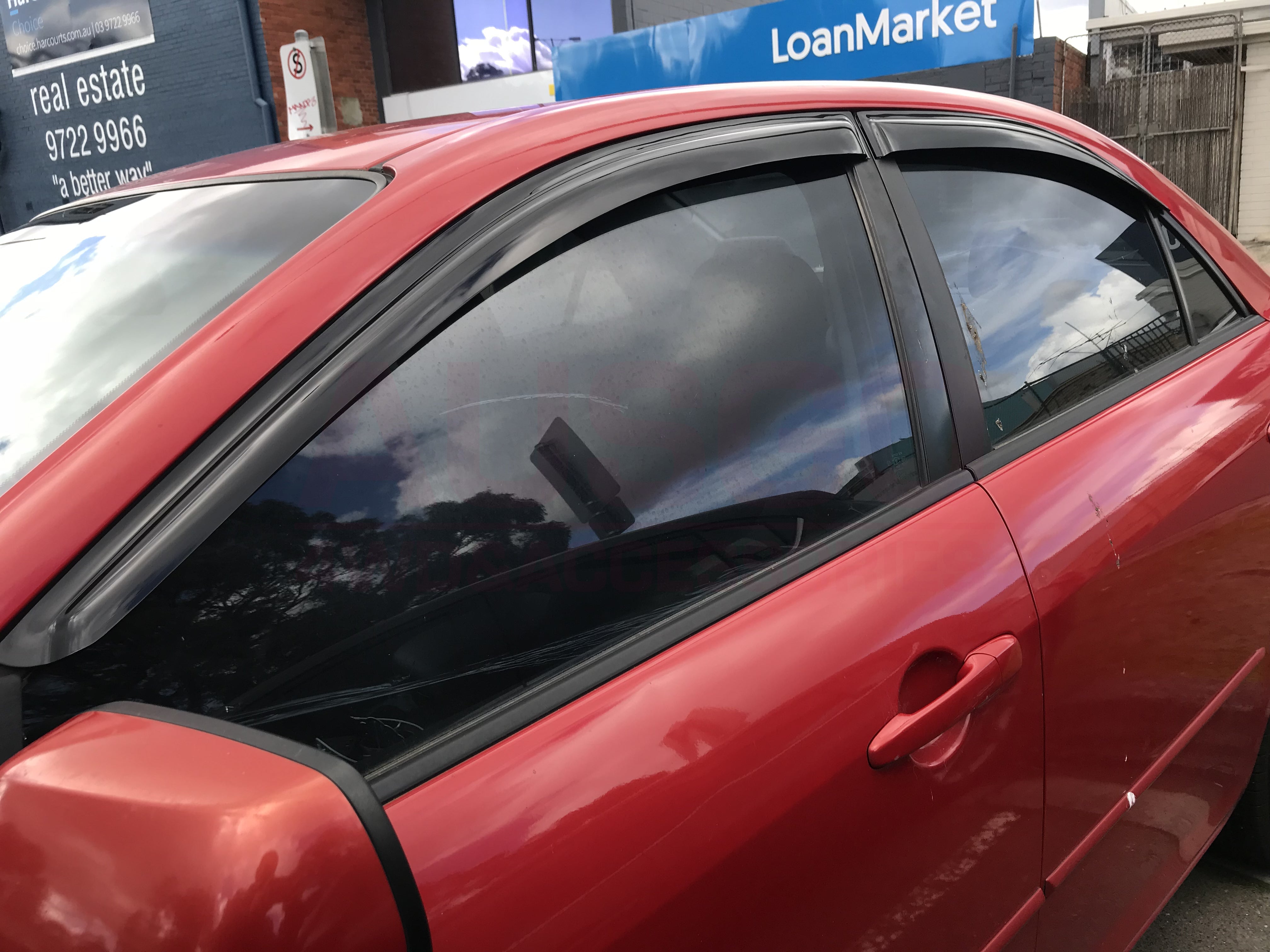 2002-2007 Mazda 6 GG Sedan Car Window Weather Shields - Rain Guards & Wind Deflectors for All-Weather Protection (Perfect for Rainy Days & Highway Driving)