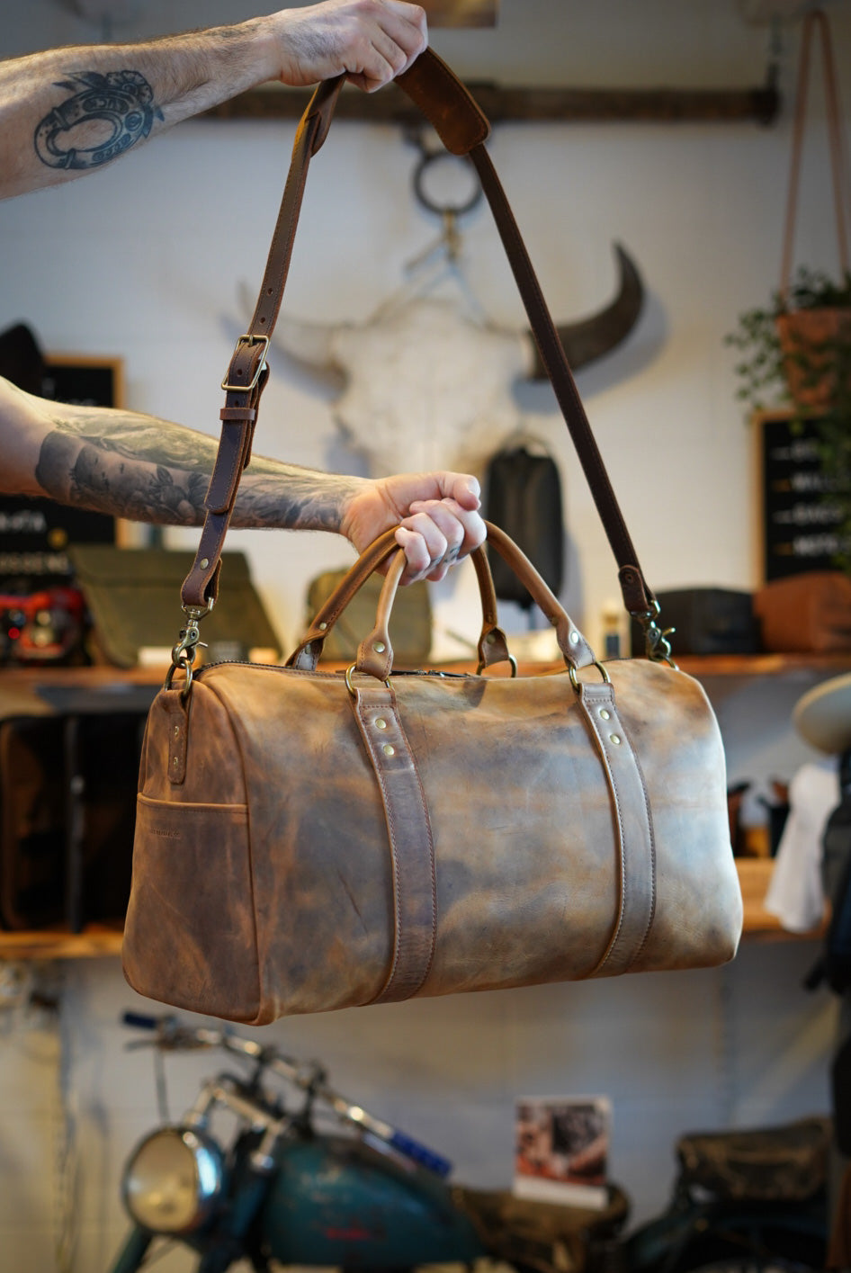Premium Overnight Duffle Bag for Travel & Gym - Golden Wheat Color - Perfect for Weekend Trips, Workouts & Outdoor Adventures