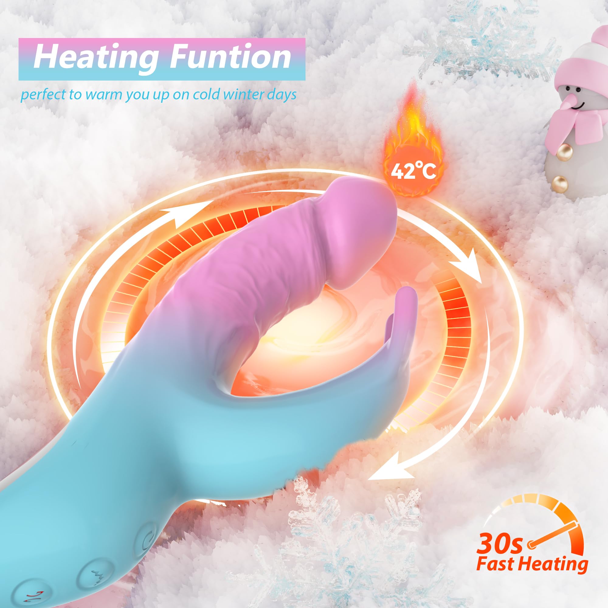 Eleful App-Controlled 5-in-1 Thrusting Dildo Vibrator for Women - Realistic Thrusting & Flapping Rabbit Vibrator with Remote Control | Perfect for Couples Play, Solo Pleasure & Sensual Exploration