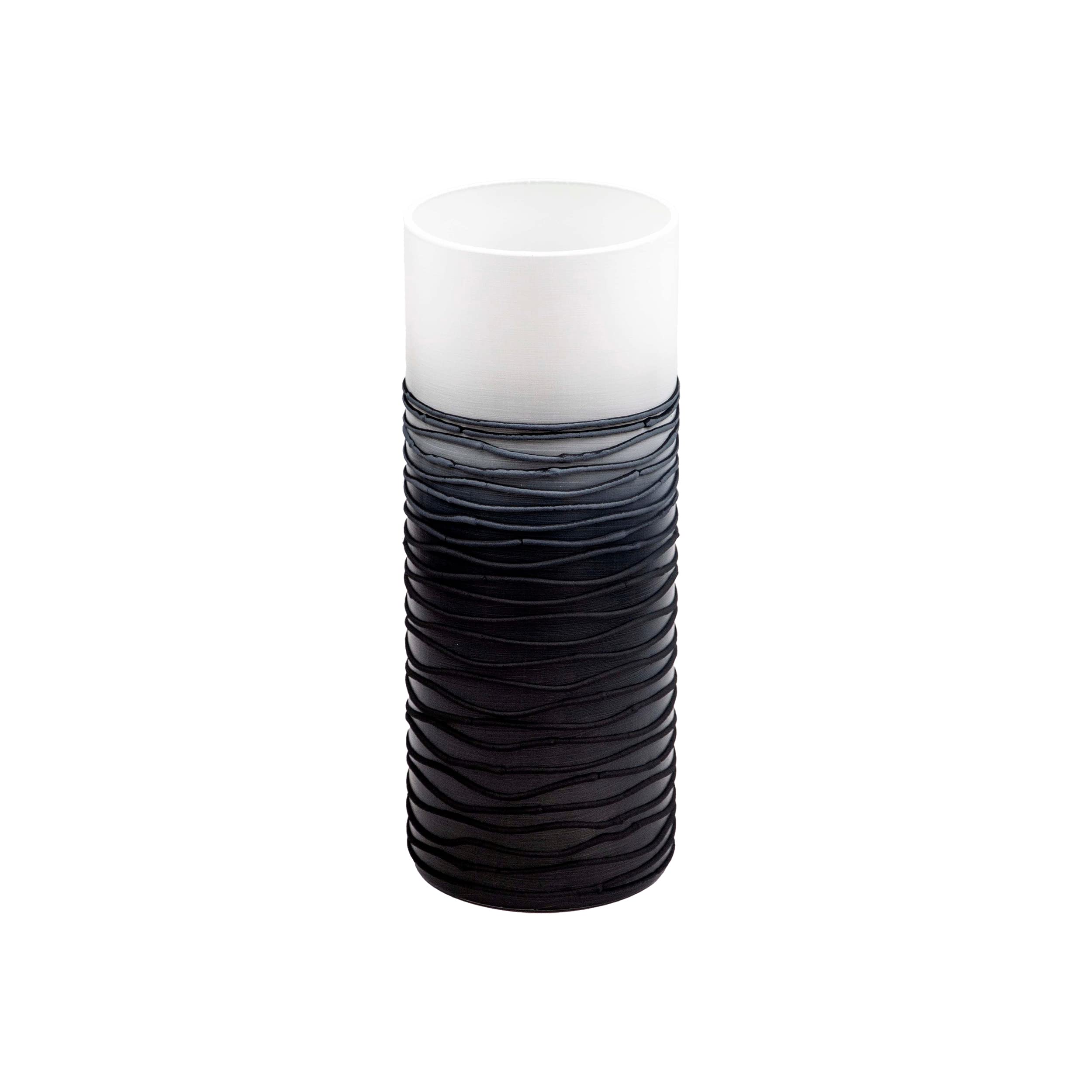 Hand Painted Glass Vase for Flowers - 12 Inch Decorative Cylinder Vase with Artistic Designs - Perfect for Home Decor, Wedding Centerpieces & Dining Table Arrangements
