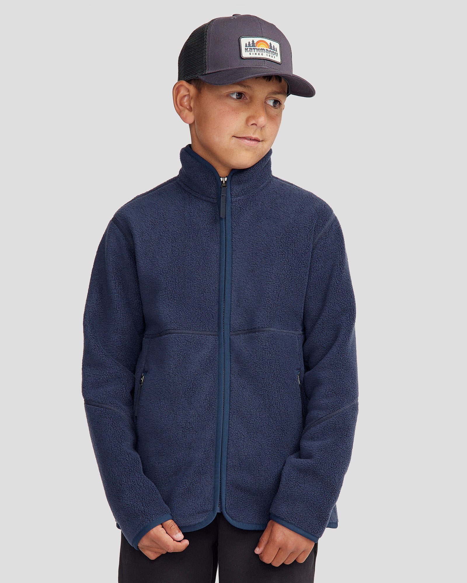 Kids Trailhead Fleece Jacket - Warm Pure Navy Outerwear for Boys & Girls | Perfect for Hiking, Camping & Outdoor Adventures