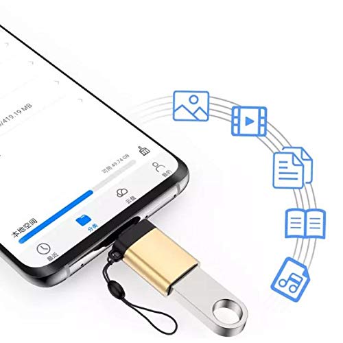 Samsung Galaxy A21 USB-C to USB-A OTG Cable (2-Pack) - Portable Keychain Charger & Data Sync Adapter - Slate Black - Perfect for Travel, Office & On-the-Go Device Charging