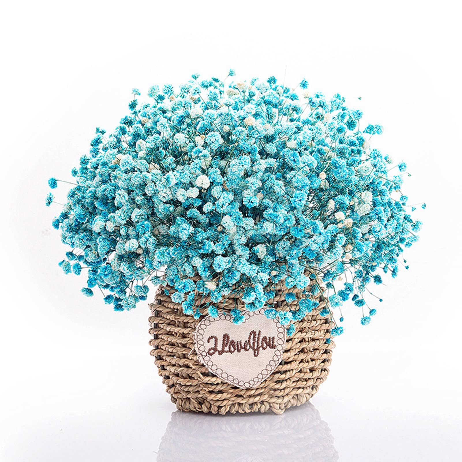 Artificial Gypsophila Bouquet - Blue Fake Flowers for Home Decoration, Wedding, Birthday & Outdoor Use | Lifelike Faux Baby's Breath Floral Arrangement
