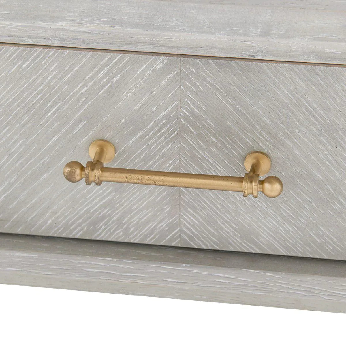 Gray Cerused Oak Bertram Etagere Shelf - Modern Wooden Bookcase for Living Room, Bedroom & Office Storage