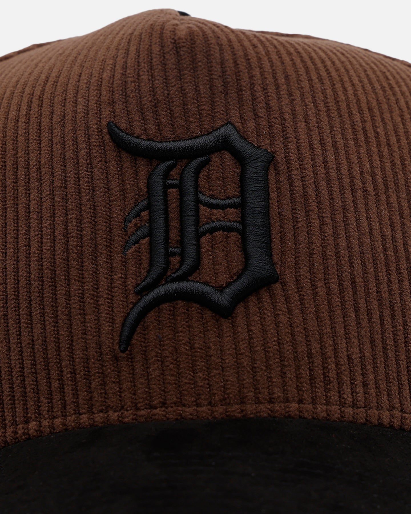 47 Brand Detroit Tigers 'Barren' Snapback Hat - Corduroy Baseball Cap in Brown/Black for Men's Sports & Casual Wear