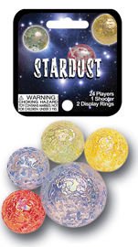 Premium Stardust Game Net Set - 25 Piece Glass Mega Marbles for Kids & Adults - Classic Marble Shooting Game Set for Indoor & Outdoor Play, Birthday Parties, Family Game Nights