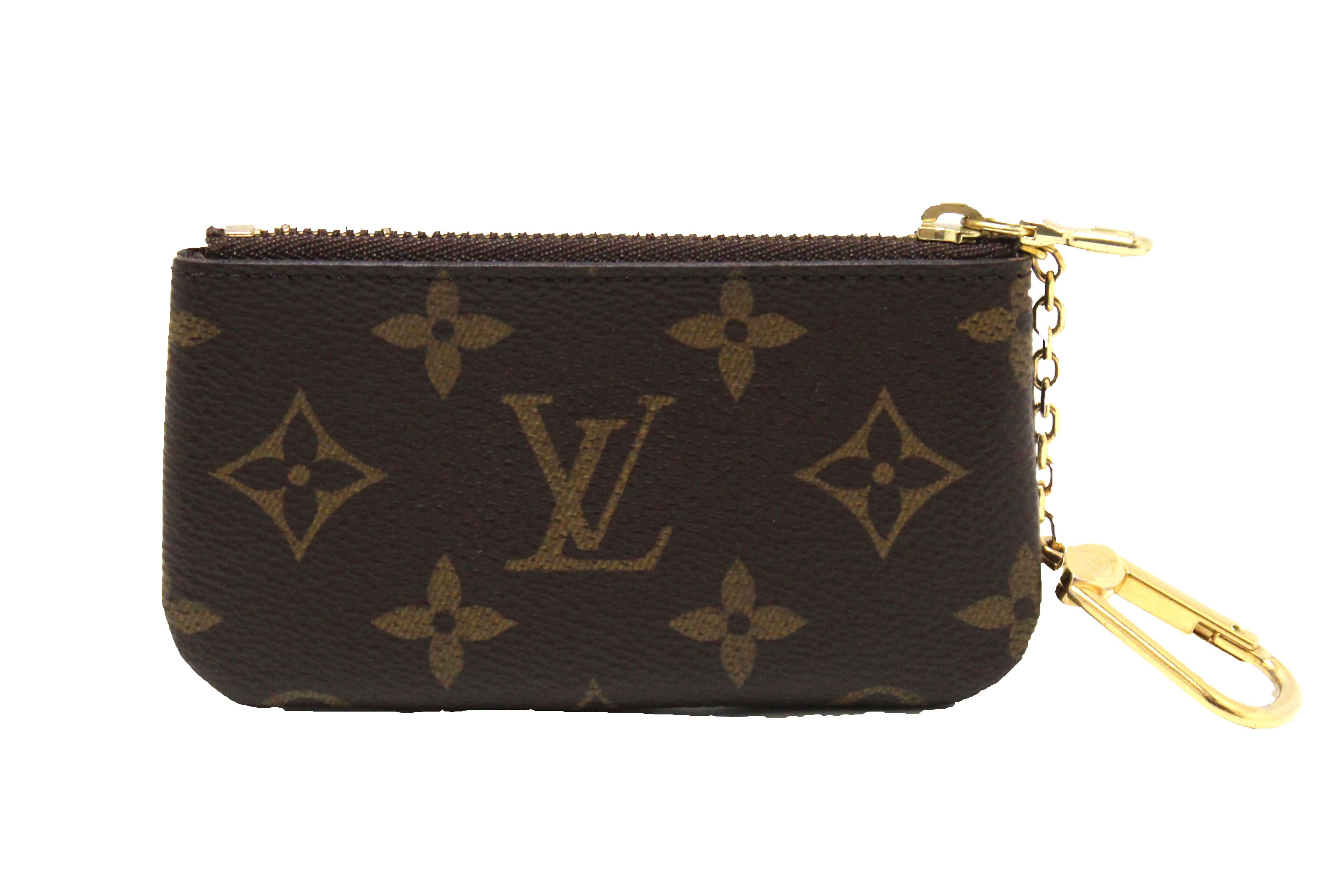 Authentic Louis Vuitton Monogram Canvas Key Pouch - Luxury Compact Wallet for Keys, Cards & Coins | Perfect for Everyday Use, Travel & Gift Giving