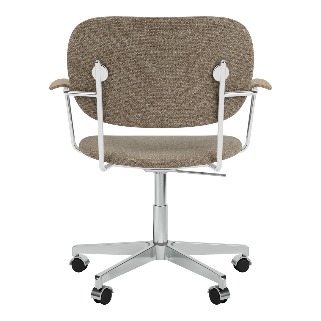 Ergonomic Co Office Armchair - Fully Upholstered Swivel Chair with Casters for Home & Office Workspace