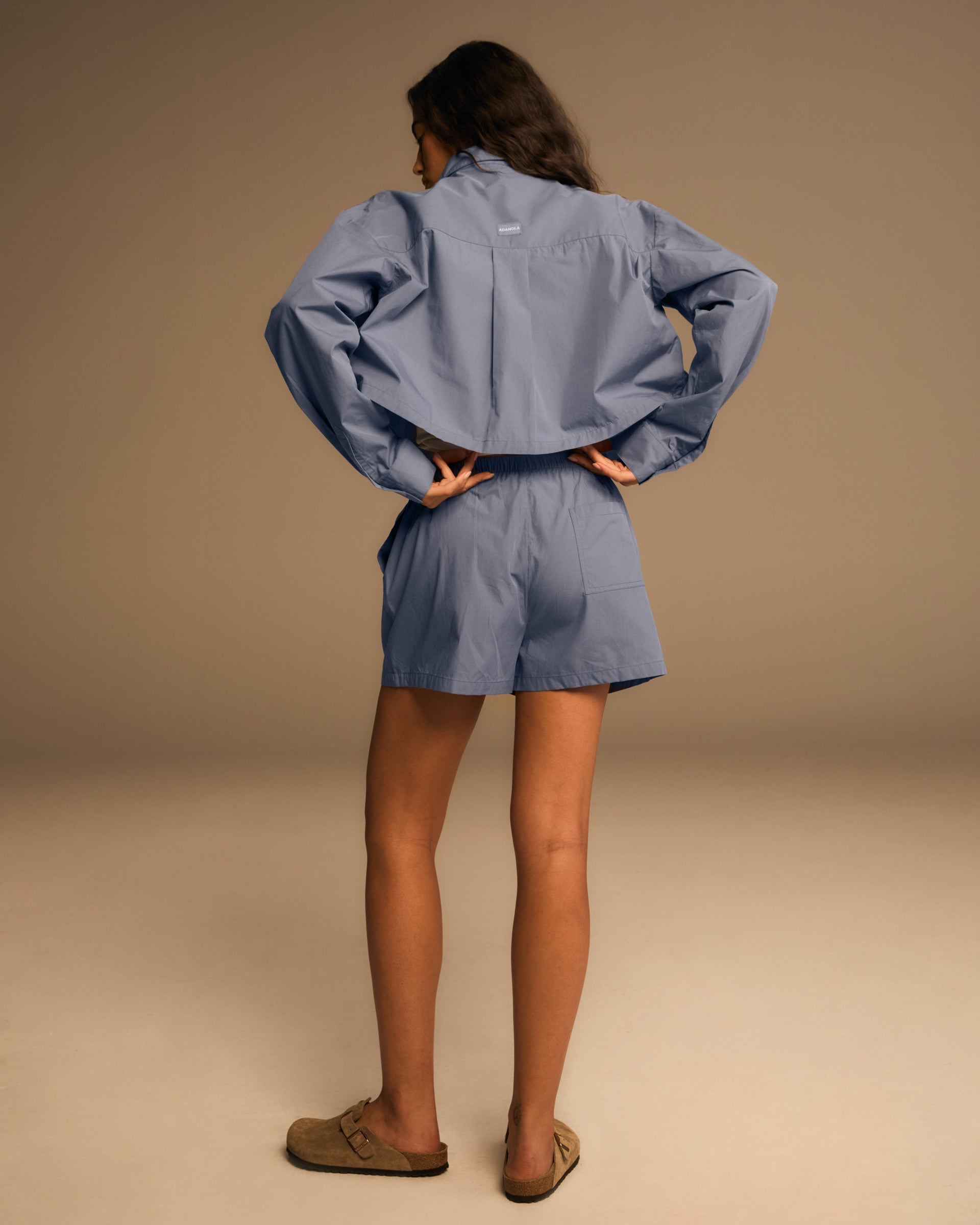 Stylish Blue Cotton Cropped Shirt for Women | Trendy Summer Tops | Perfect for Casual Outings & Beach Wear