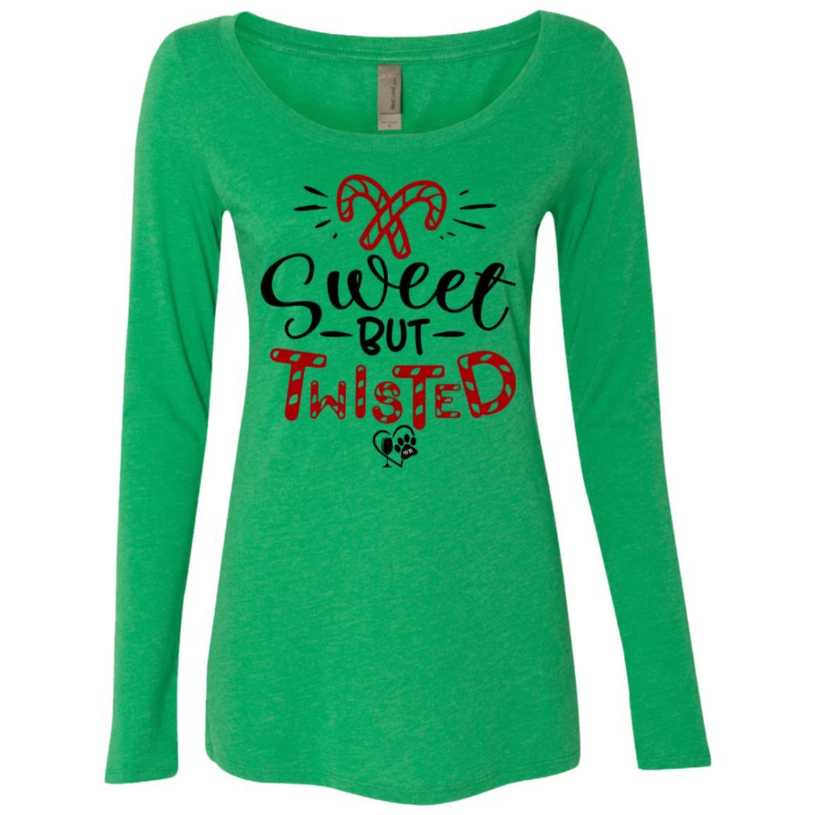 WineyBitches.Co Women's Long Sleeve Scoop Neck Tri-Blend T-Shirt - Soft & Comfortable for Casual Wear, Layering, and Everyday Outfits