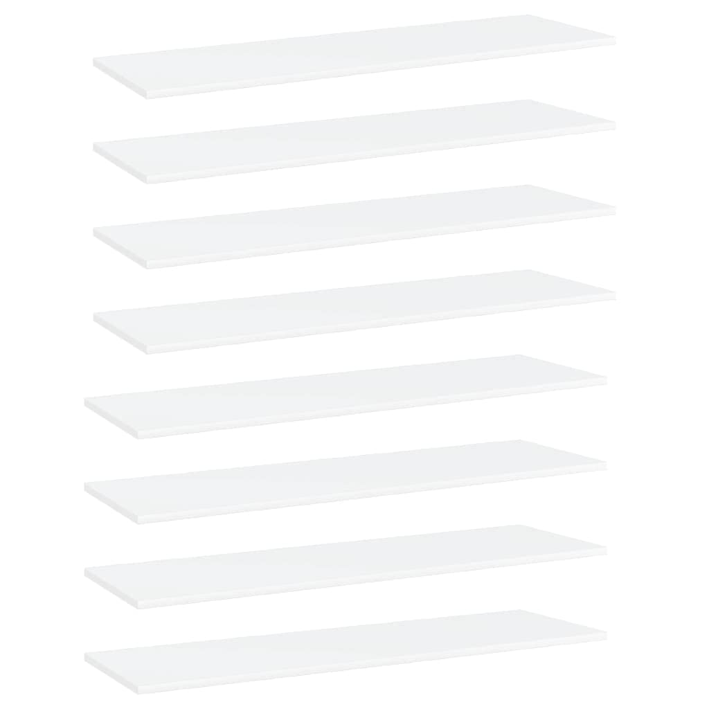 8-Pack White Bookshelf Boards - 39.4