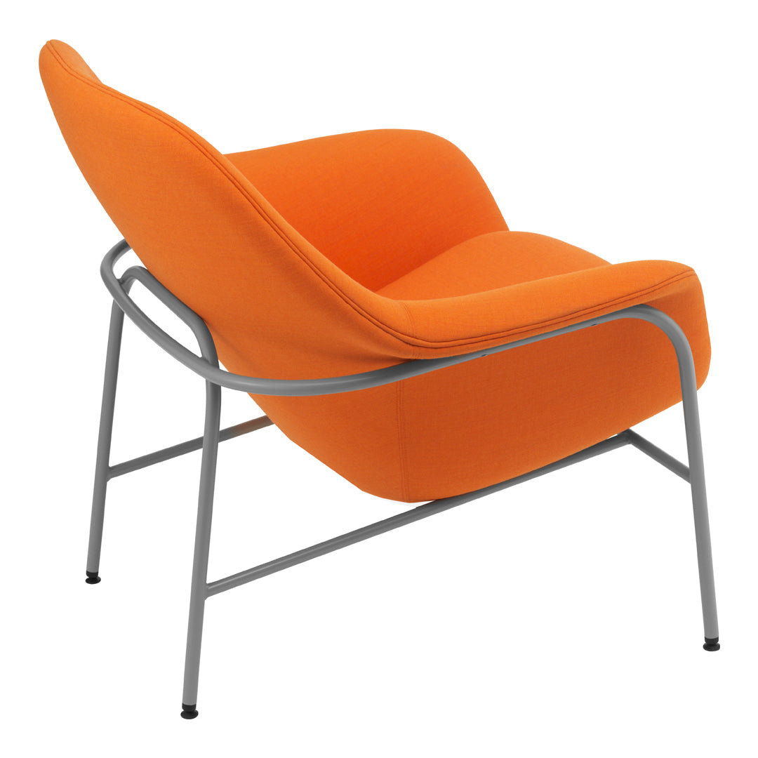Modern Drape Low Lounge Chair with Sturdy Steel Legs - Perfect for Living Room, Bedroom, or Office Relaxation
