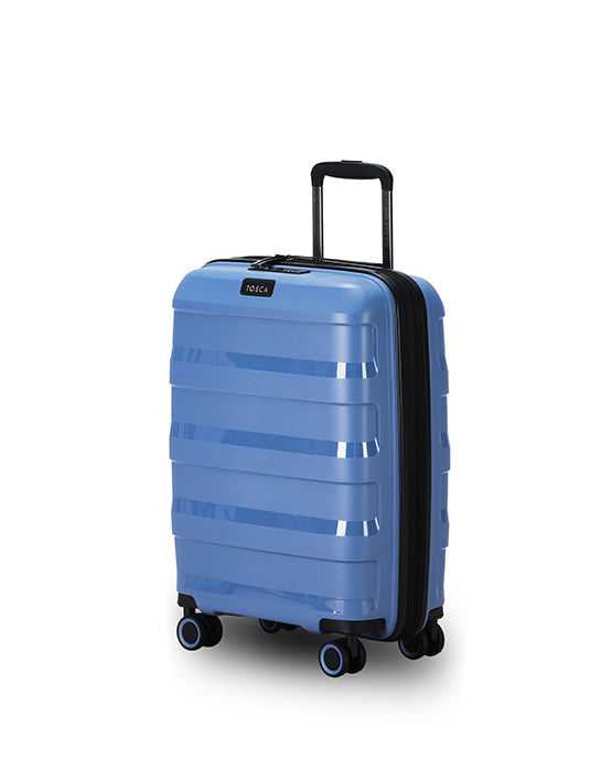 Tosca Comet 20 Inch Small Spinner Luggage - Lightweight Carry-On Suitcase with 360° Wheels, Infinity Blue | Perfect for Business Travel & Weekend Getaways