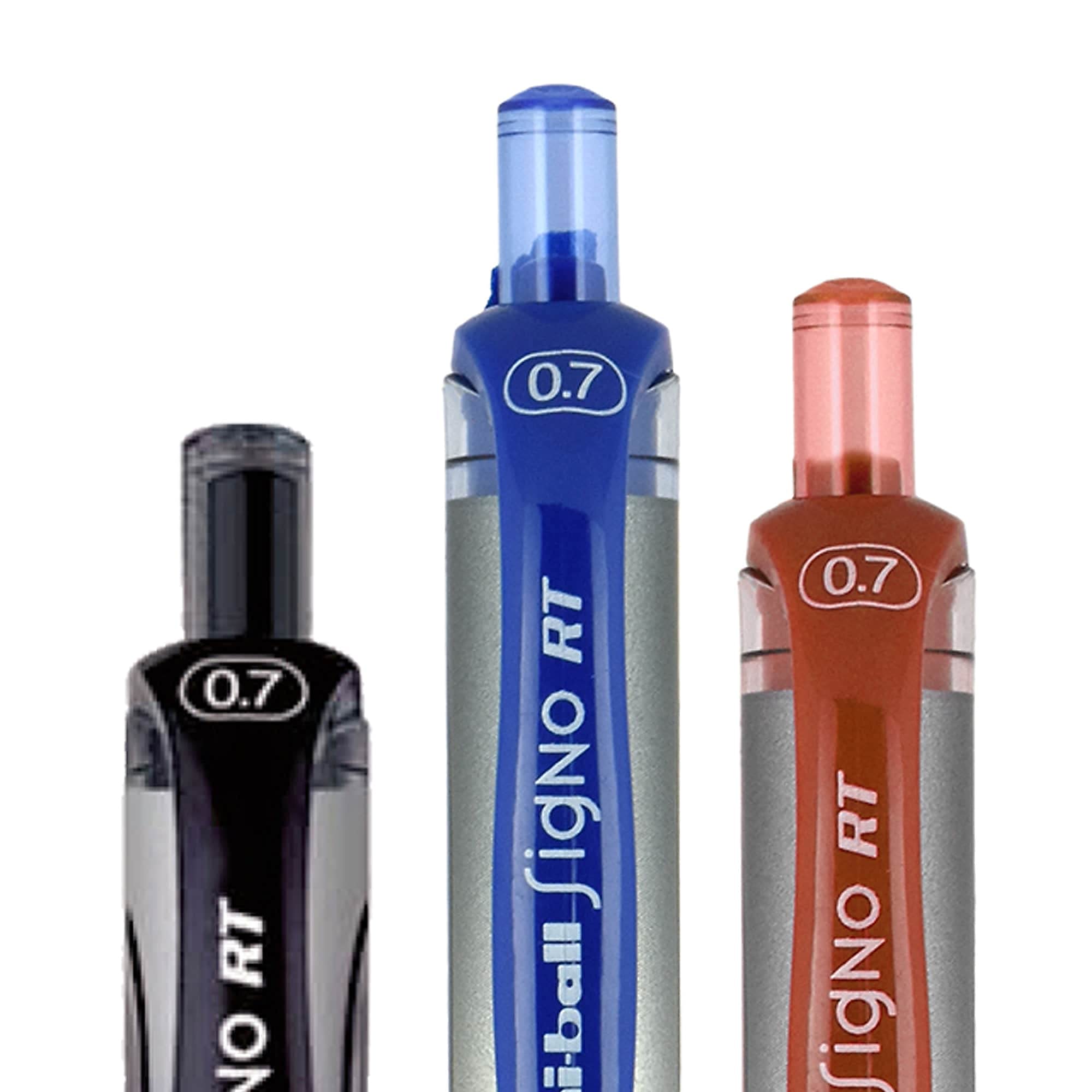 Uni-ball Signo Gel RT Retractable Roller Ball Pen - Medium Point, Black Ink (Pack of 12) - Perfect for Office, School, Note Taking & Signature Writing