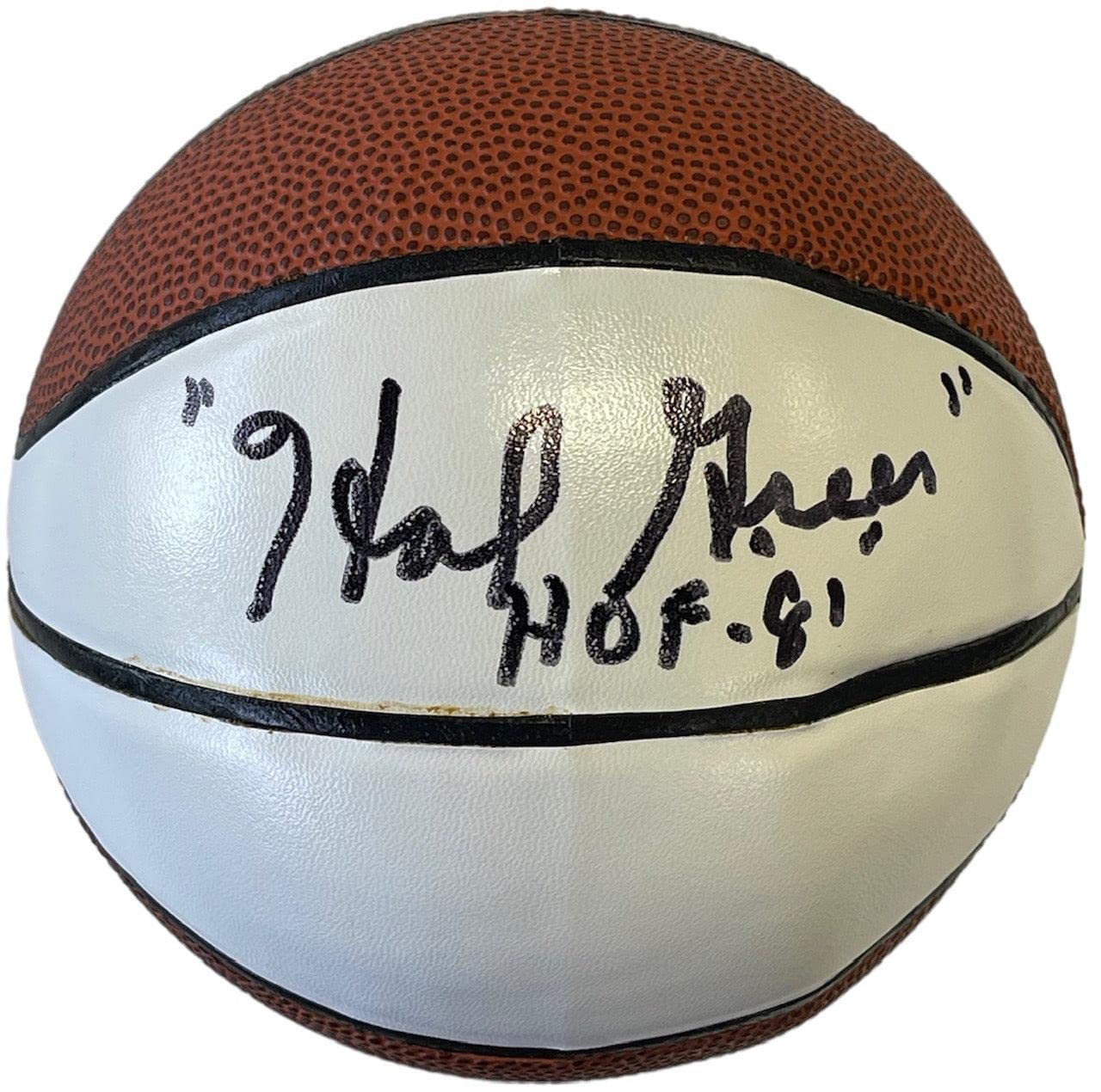 Topps Hal Greer Hall of Fame 81 Signed Mini Basketball - Autographed Collectible for NBA Fans, Sports Memorabilia & Gift Ideas