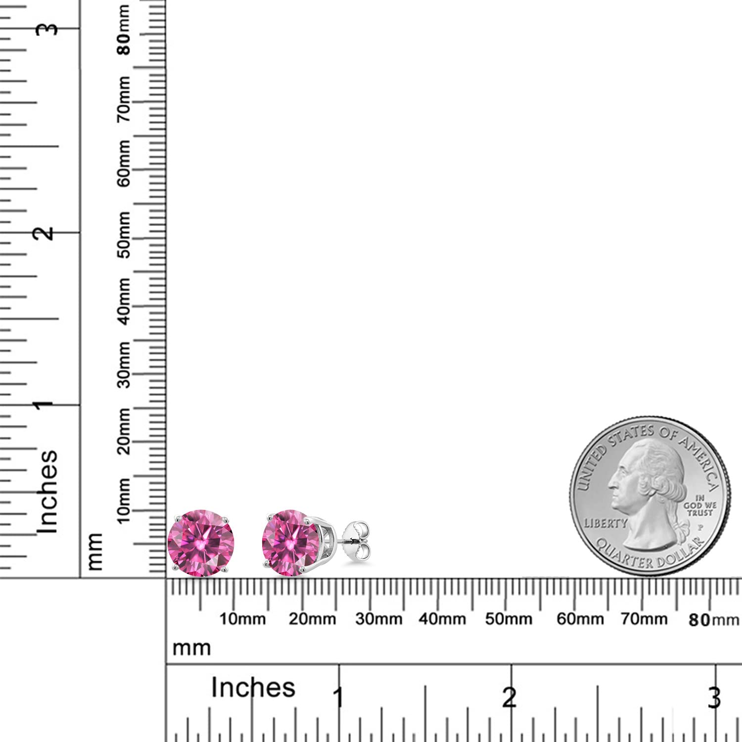 Gem Stone King 10MM Round Gemstone Birthstone Stud Earrings for Women & Men | 925 Sterling Silver Fine Jewelry | Perfect Gift for Her, Mom, Wife, Birthday, Anniversary | Elegant Everyday Wear & Special Occasions