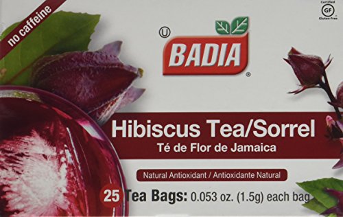 Badia Hibiscus Tea Bags - 2 Pack (50 Tea Bags Total) | Natural Herbal Tea for Relaxation & Wellness | Perfect for Iced Tea, Detox & Daily Hydration