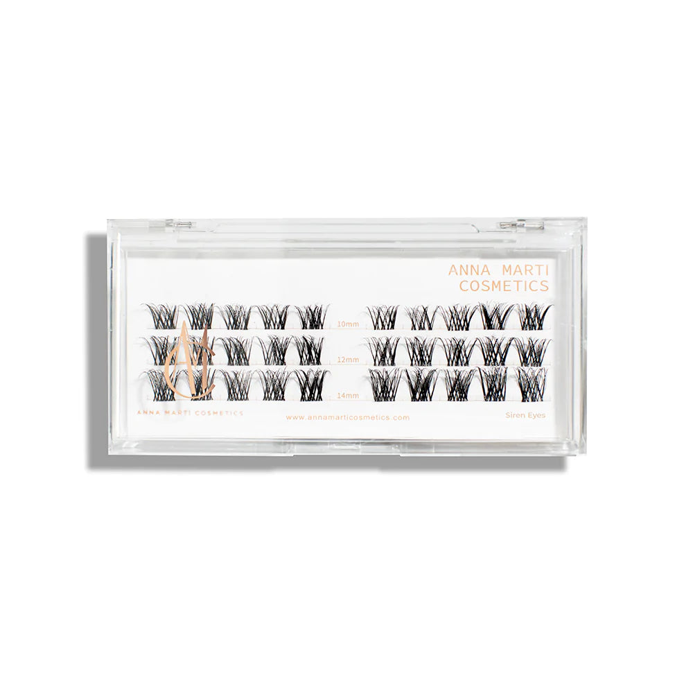 Anna Marti Cosmetics Siren Eyes Lash Clusters - Voluminous False Eyelashes for Dramatic Eye Makeup | Perfect for Date Night, Parties & Special Occasions