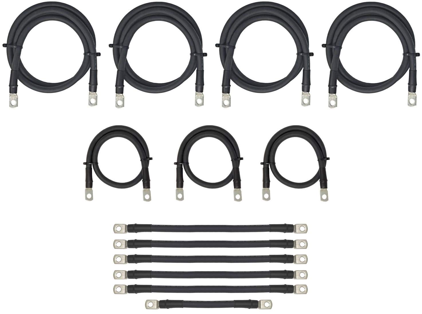 Premium 4 Gauge Golf Cart Battery Cables Kit - Compatible with EZGO 36V TXT Models (Includes 13-Piece Set for Battery, Controller & Motor Connections) - Perfect for Golf Cart Maintenance, Upgrades & Performance Enhancement