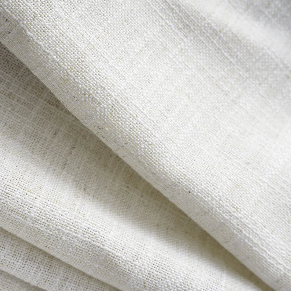 Pinch Pleated Blackout Curtains - 100% Linen Custom Drapes in Grey & Beige | Modern Thermal Insulated Window Treatments for Living Room & Bedroom