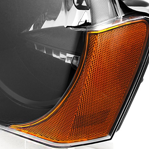 AKKON Black Halogen Headlights Replacement Set for Jeep Grand Cherokee - Driver & Passenger Side | Durable & Bright Lighting for Night Driving, Off-Road Adventures & Daily Commutes