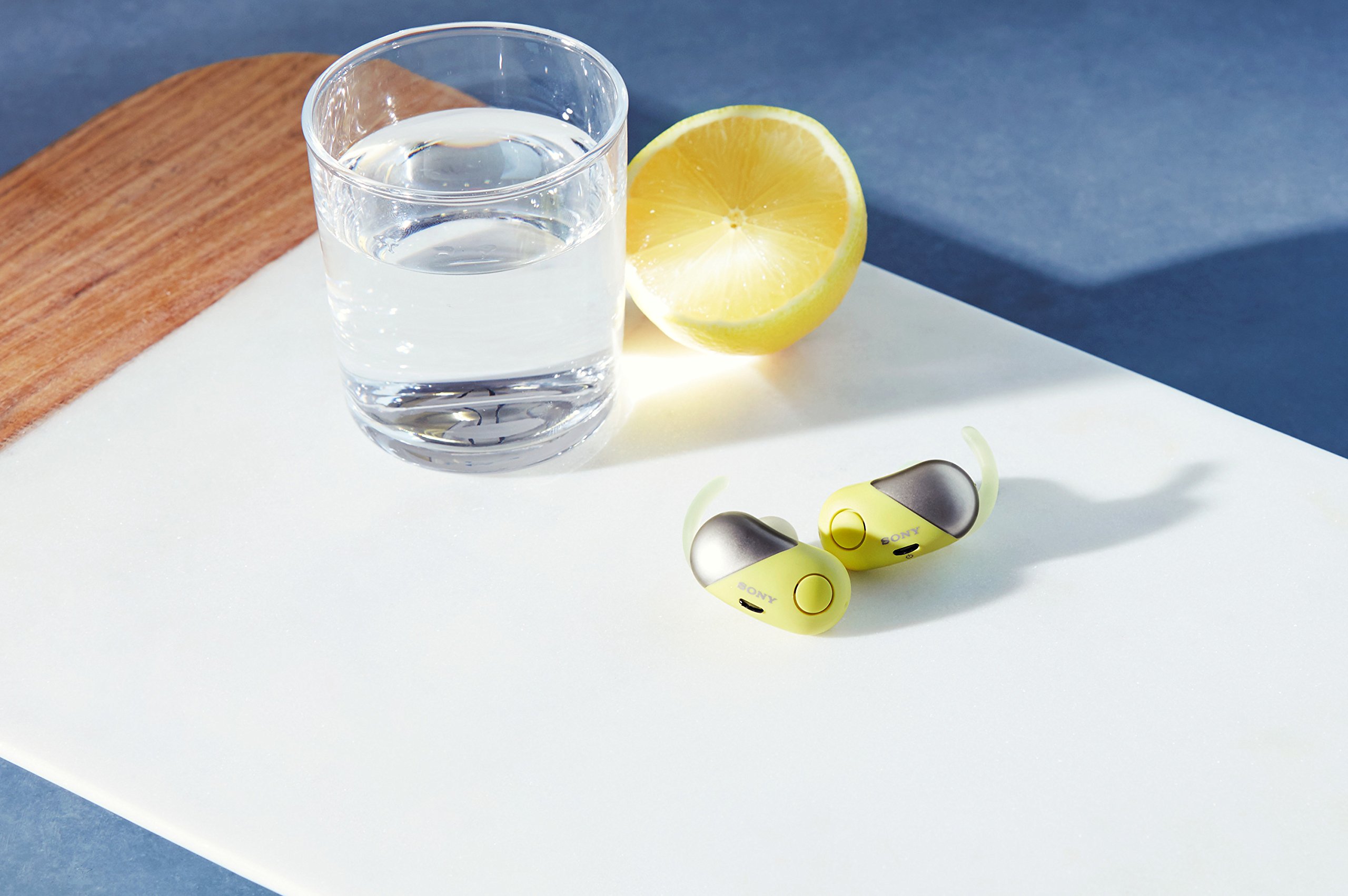 Sony WF-SP700NY Wireless Sports Earbuds - IPX4 Waterproof, Bluetooth 5.0, Secure Fit for Running, Gym & Outdoor Activities (Yellow)