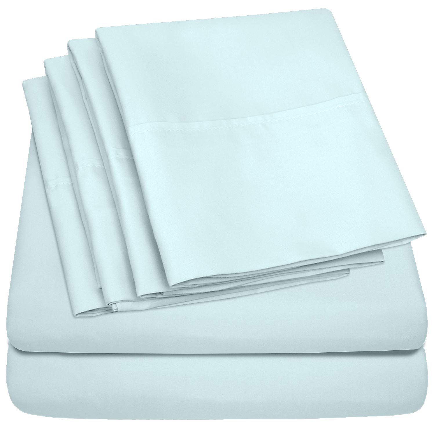 800 Thread Count 100% Cotton Queen Sheet Set - 4 Piece Soft & Silky Sateen Weave Bedding for 15